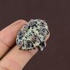 Dalmatian Obsidian Handmade Copper Wire Wrap Jewelry Ring Size 8 q4W86