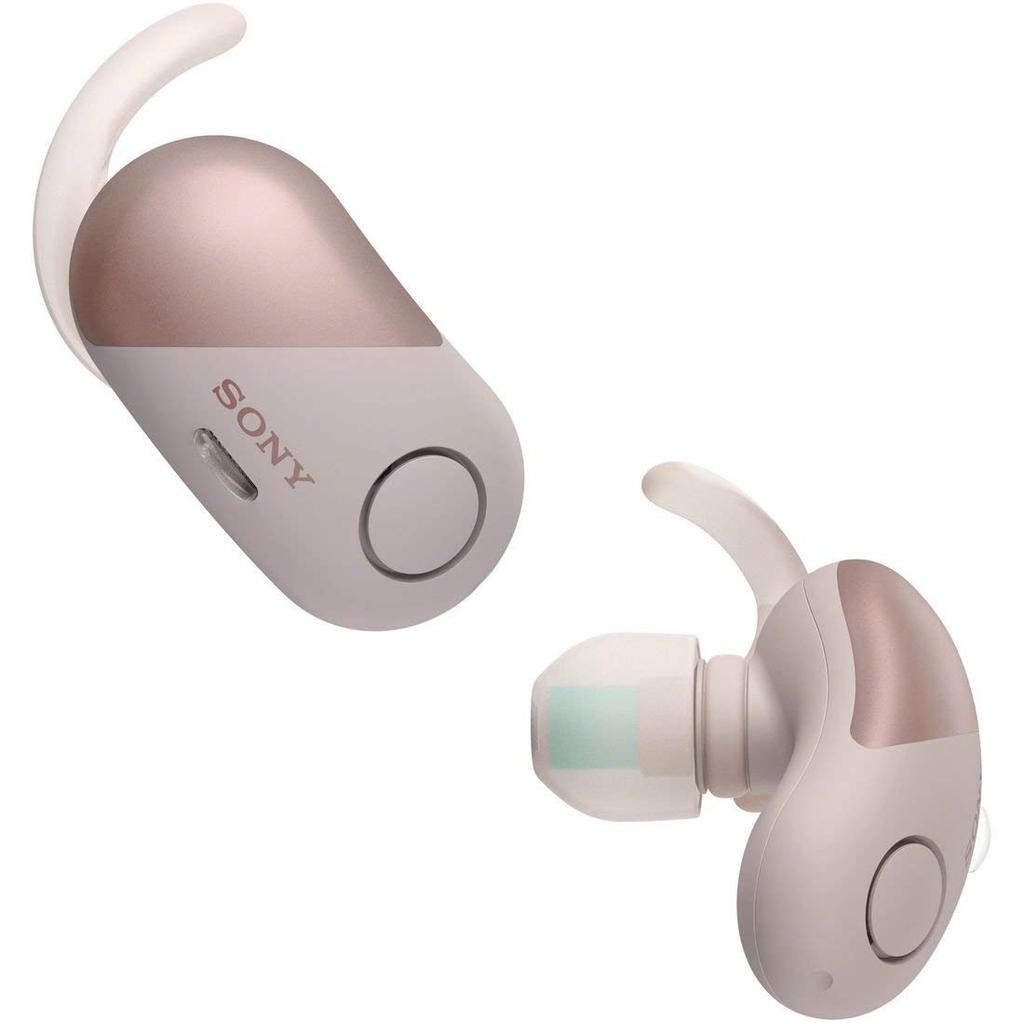 Sony True Wireless Amazon Alexa Bluetooth Separate Left and Right 2018 Pink WF-SP700N Noise-Canceling Earphones Built-in, Compatible, Headphones,