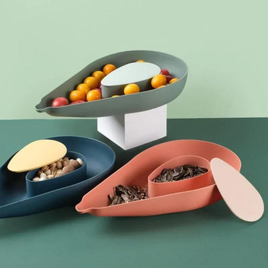 Tischplatten Servierplatten Snack Süßigkeiten Ständer Schüssel Essen Obstplatten Kunststoff Getrennte Schale Kreatives Geschirr Aufbewahrungsbox