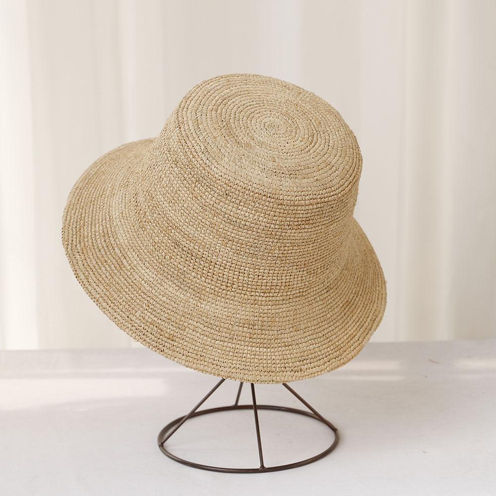 2026 Summer Sun Hat 100%Raffia Hat Sun Visor Women's Summer Handmade Woven Straw Hats Women's Beach Hat