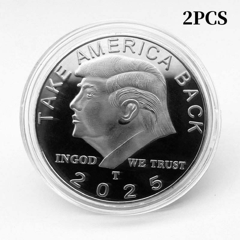 1/2pc Trump 2025 Commemorative Coin American Eagle Commemorative Coin Trump Coins