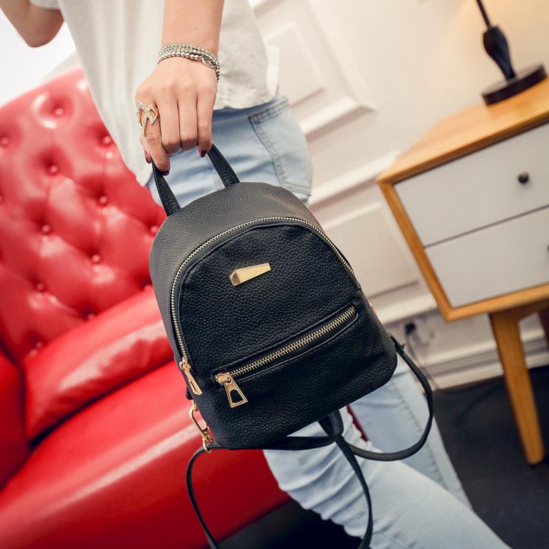 SCIONE Women Bag Small Backpack Fashion Bag Casual PU Backpack Female Schoolbag