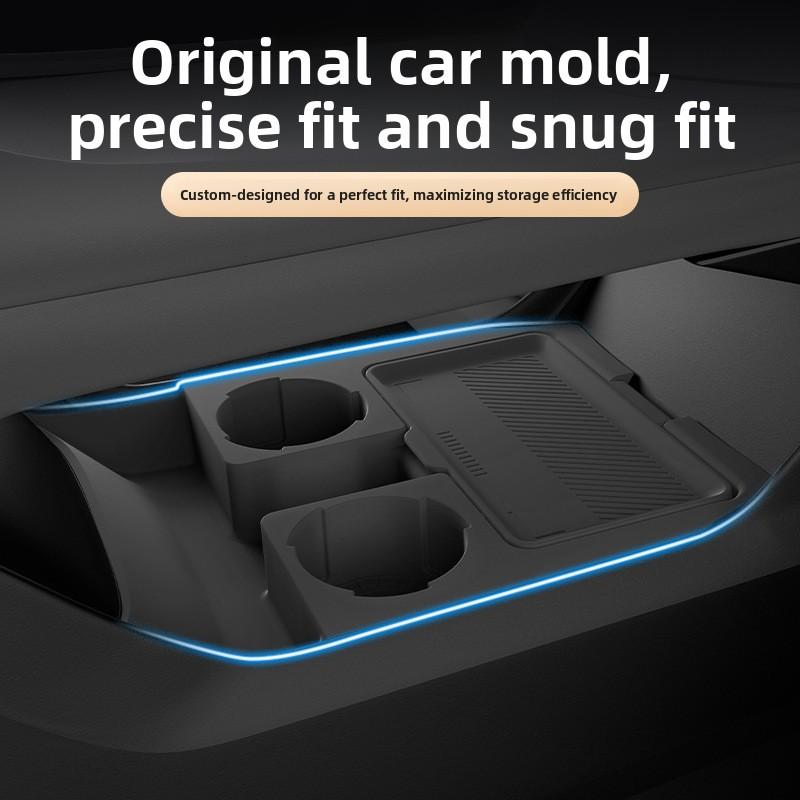 Fit for Deepal S07 2023-2026 Central Console Lower Storage Box Silicone Organizer Tray Stowing Tidying Car Interior Accessories