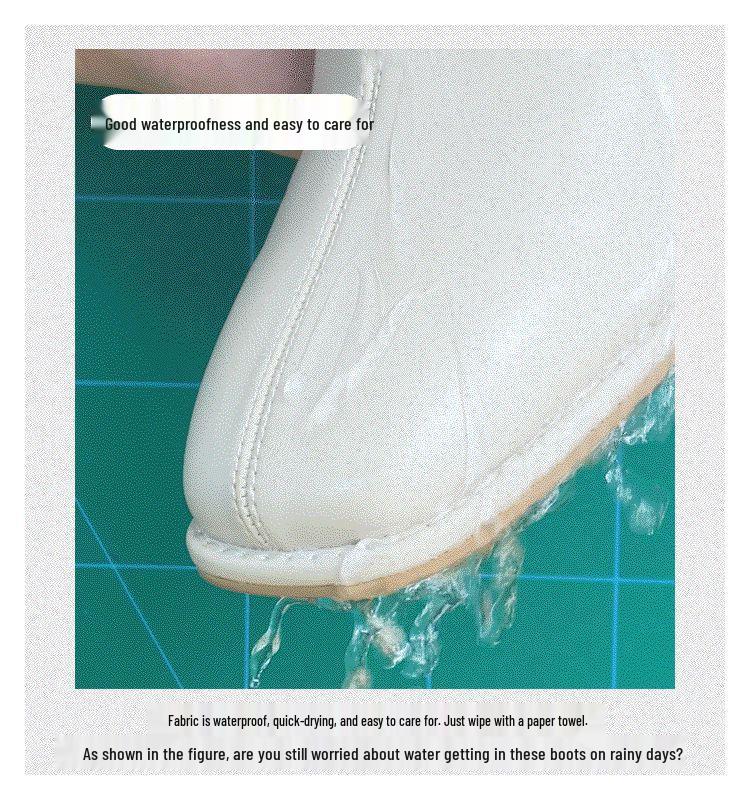 Damen Chunky Heel Chelsea Stiefeletten 2025 - Temperamentvolles Weiß, Mittelhoher Absatz, Herbst/Winter Stylisch Schlanke Passform