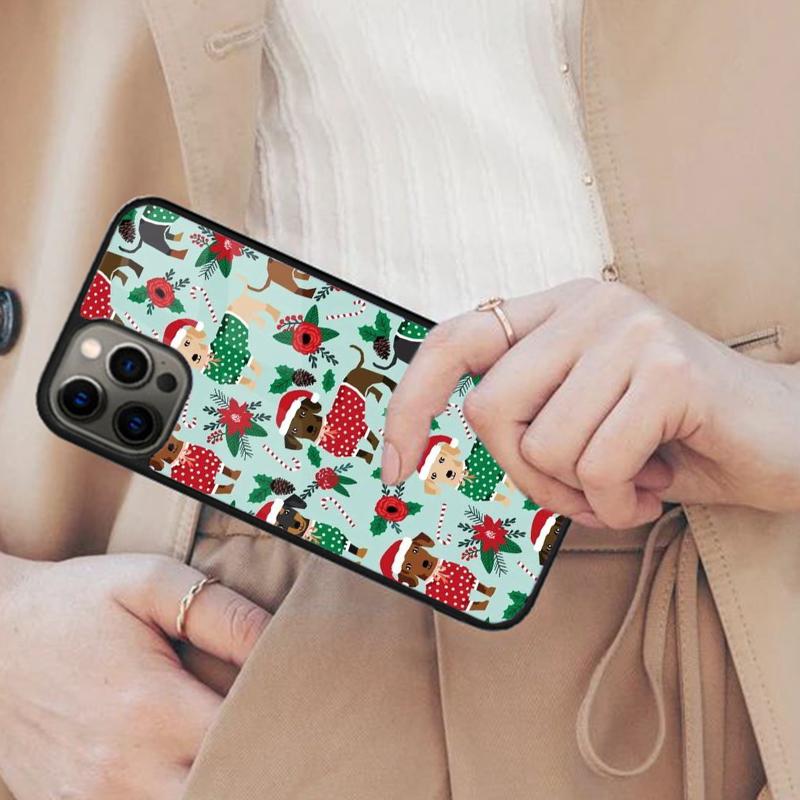 Dachshunds Christmas Sweater Magnetic Phone Case For APPLE iPhone 17 Air 16 14 13 12 Pro Max 15 Plus Charge MagSafe Cover
