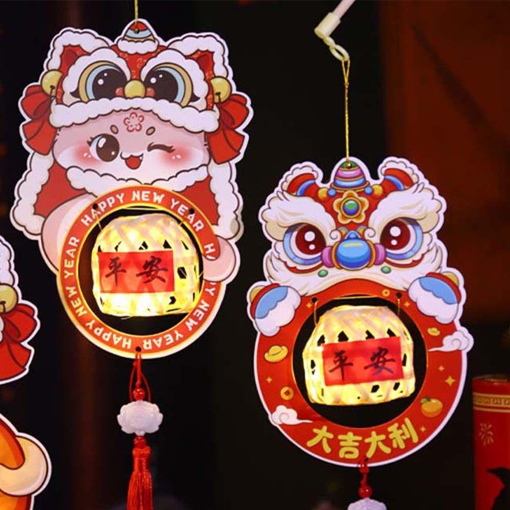 Chinese Style New Year Portable Lantern Traditional Spring Festival Supplies  Good Luck Decoration