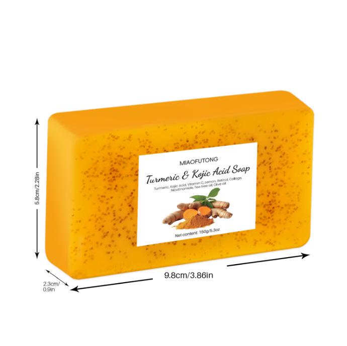 TK-Style Turmeric, Lemon, Kojic Acid & Ginger Handmade Cold Process Soap for Bath & Face
