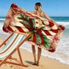 Festive candy cane elegance Print beach towel, quick drying, suitable for travel, outdoor sports, jogging, the beach and swimming, gift