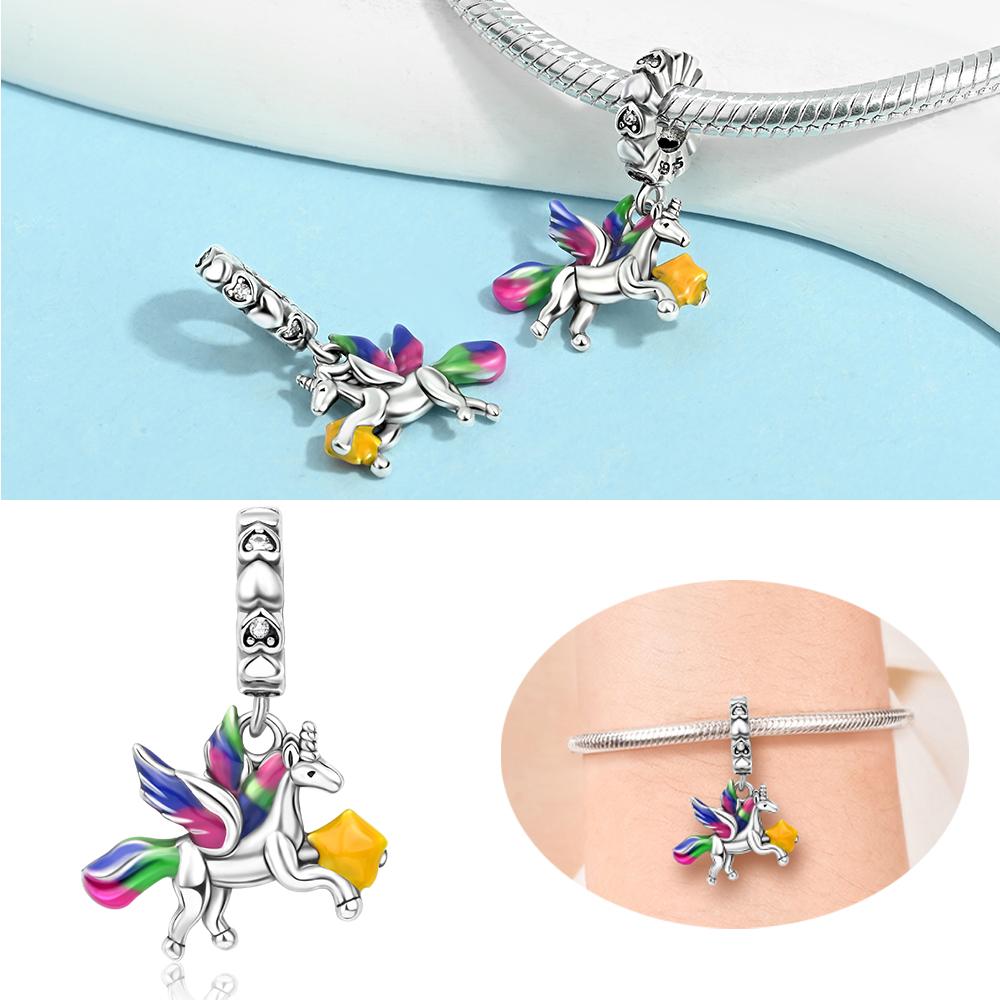 Green Copper Chameleon&Elf&Clover&Rose Pistol Dangle Charm Fit Diy Bracelet Jungle Style Jewelry