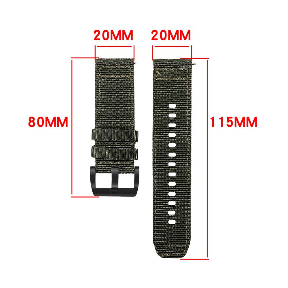 Pasek płócienny 20MM 22MM Do Samsung Galaxy Watch 5 6 7 FE / Do Huawei Watch GT4 46MM / GT5 46MM smartwatch nylonowy pasek sportowy bre