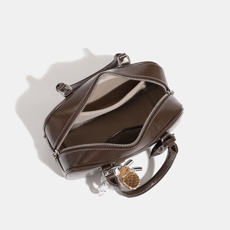 Niche Beta Women's Retro Bowling Bag Collection - 2024 Autumn/Winter Boston Shoulder Crossbody Handbag