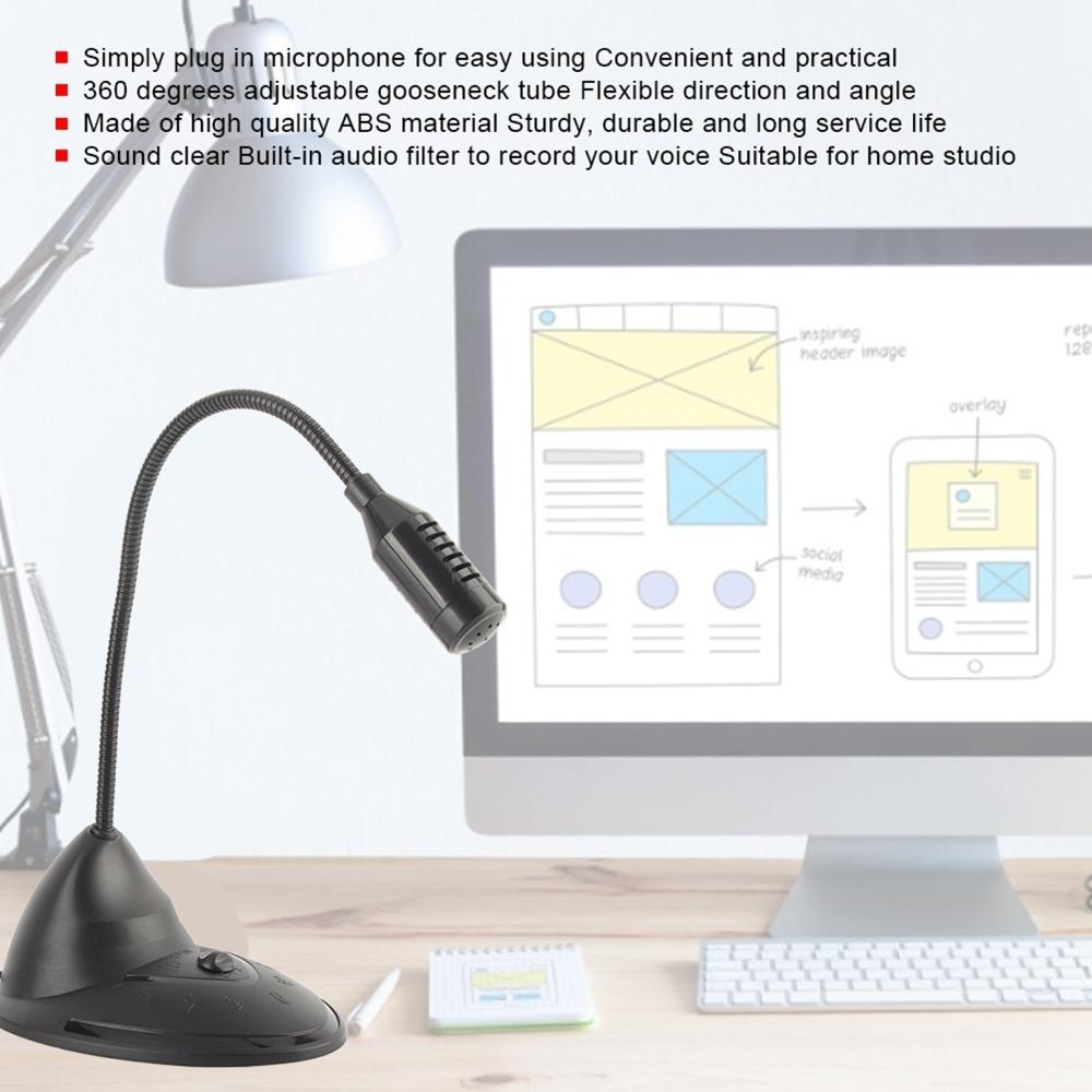 Directivity Omnidirectional Microphone 3.5mm Plug Computer Microphone Notebook Microphone PC Use
