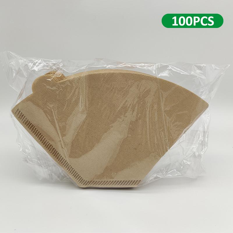 Disposable Coffee Paper Filters, 100 Pcs Cone Replacement Filter For coffee Maker U-shaped filter paper for drawer boxes