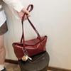 Ielgy Korean Version Niche Underarm Bag Trendy Retro Portable Commuter Simple Large-Capacity Shoulder Bag