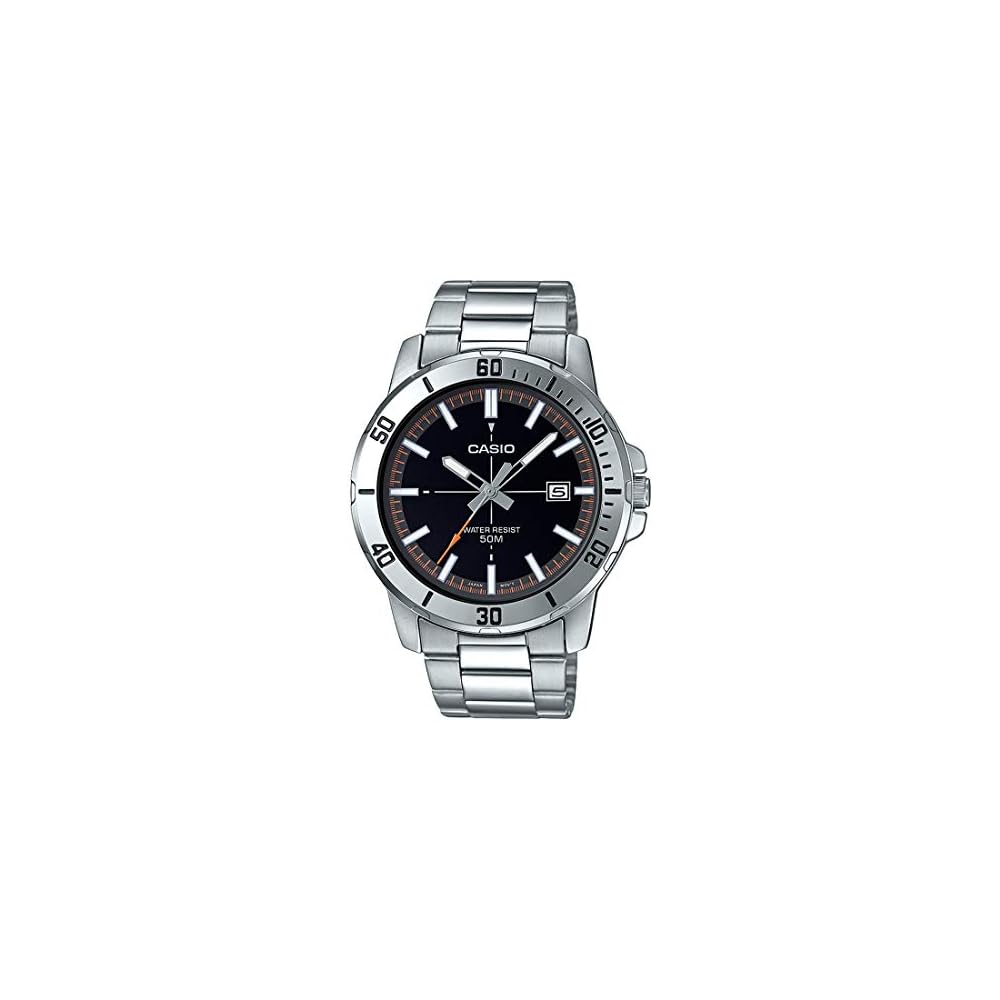 Casio MTP-VD01D-1E2V Men s Enticer Stainless Steel Black Dial Casual Analog Sport Watch