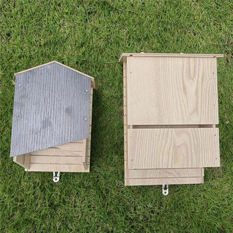 M-Modern-Large Outdoor Bat House, Huge Wooden Box, Weatherproof, Untreated Spiral Bat House, Shelter, Garden Accessories A