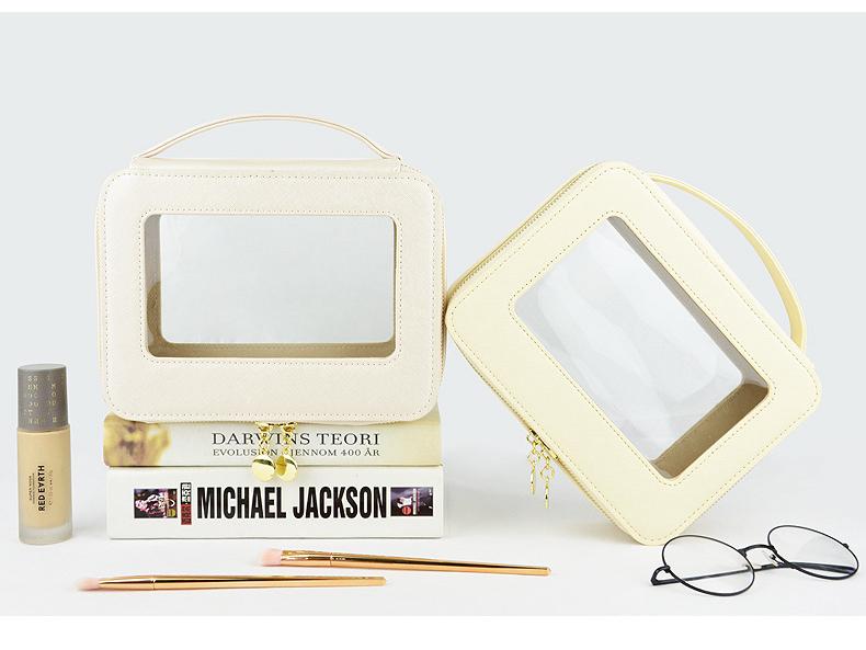 Lüks Şeffaf Seyahat Kozmetik Çantası - Üst Düzey PVC Makyaj Düzenleyici