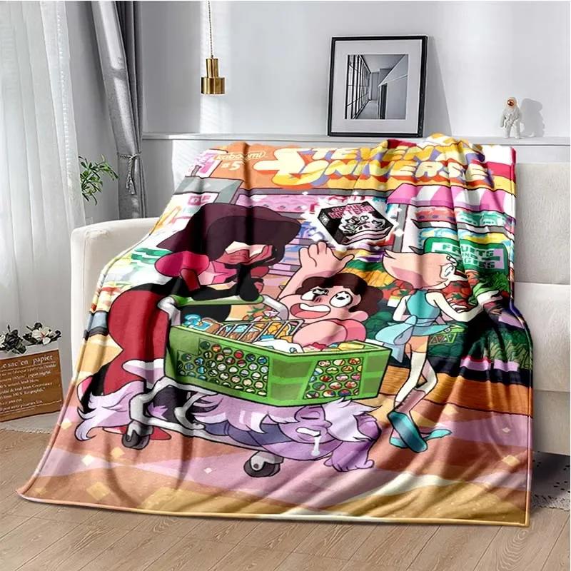 Steven Universe Cute Cartoon Blanket Kid's Warm Flannel Throw Blanket for Bed Bedroom Sofa Travel Picnic Blanket Birthday Gift