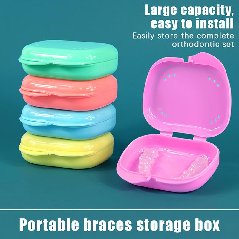 Retainer Box for Teeth Mouthguard Dental Denture Case Portable Storage for Sports Use