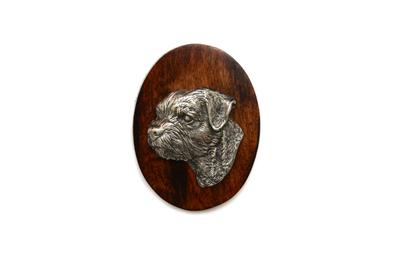 Border Terrier - Dog Show Brooch, Starter Number Clip, Dog Pin by Art-Dog