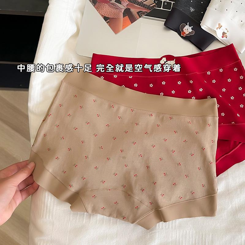 Big Size Lady Spring and Autumn Lovely Rabbit High Waist Hip Breather Breathable Briefs