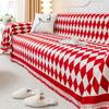 Žinylkový potah na pohovku Ručník Čtyři roční období Univerzální Jednoduchý Moderní Internetový Red Potah na pohovku Látka Všeobjímající Univerzální potah Polštář opěrky zad