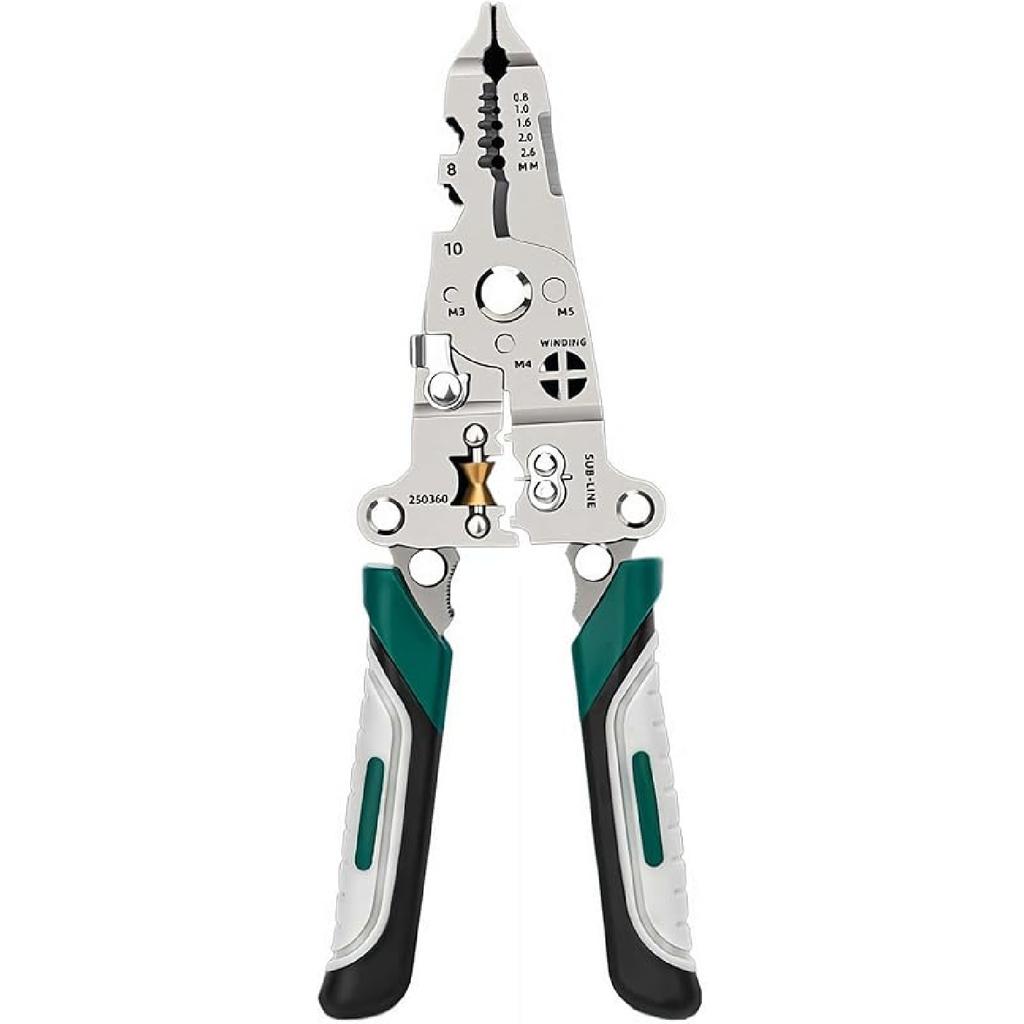 18 in 1 Foldable Wire Stripper,Wire Crimper Electrician Tool,Upgraded Multifunctional Stainless Steel Multi-Function Tool for