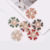 Shimmering Rhinestones Flower Brooch Multi Use Scarf Pin For Jackets Blouses Elegant Women Accessories Gift