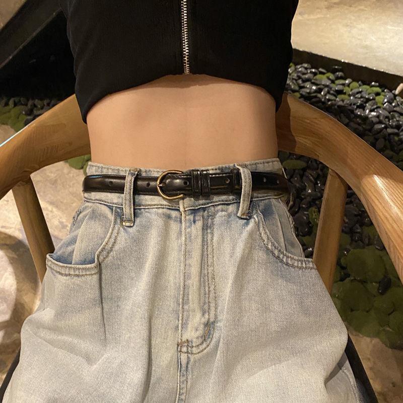 Modern Womens Black Decorative Wide Denim Belt For Effortless Summer Trends Fashion