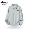 JEEP SPIRIT Herren Amerikanisches Trend-Patchwork-Polo-Sweatshirt