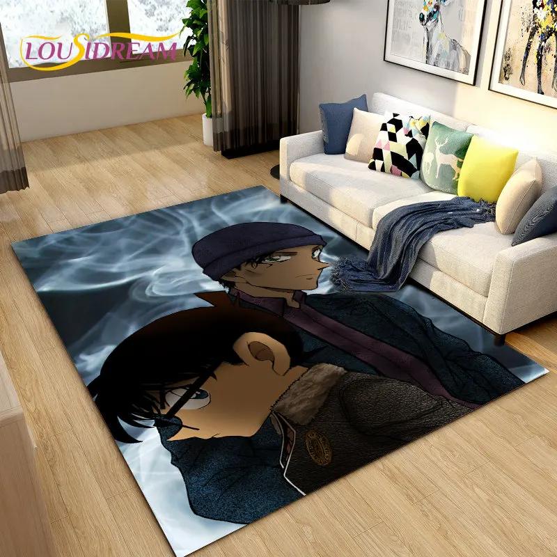 Detective Conan Cartoon Anime Area Rug,Carpet Rug for Living Room Bedroom Sofa Doormat Decoration, Kids Play Non-slip Floor Mat