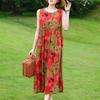 Vestido sin mangas de talla grande para mujer, vestidos largos casuales sueltos, ropa de verano vintage