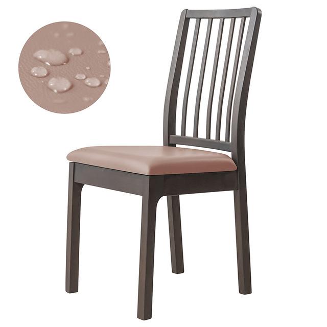Waterproof Pu Seat Cushion Cover Faux Leather Stretch Chair Cover For Dining Area Room Area Kitchen Hospitality Anti -Dirty Oil -Proof Slipcovers