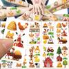 10sheets Funny Farm Animals Tattoo Stickers For Arm Body Hand Temporary Fake Waterproof Tattoo Stickers Kids Creative Gifts