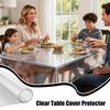 Transparent Table Protector PVC Protective Pad 0.7mm Thick Frosted Dining Table Cover For Kitchen Home Workplace Dressing Table