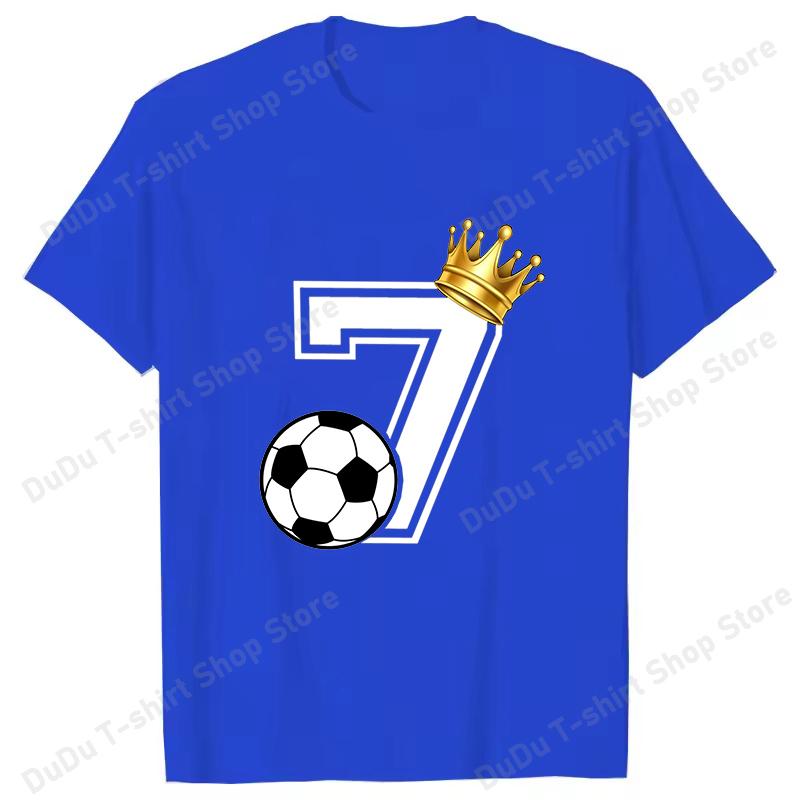 2026 Football 7 Print Casual Tshirt Women Unisex T Shirt Summer Casual Short Sleeve Harajuku Tops Unisex Tops