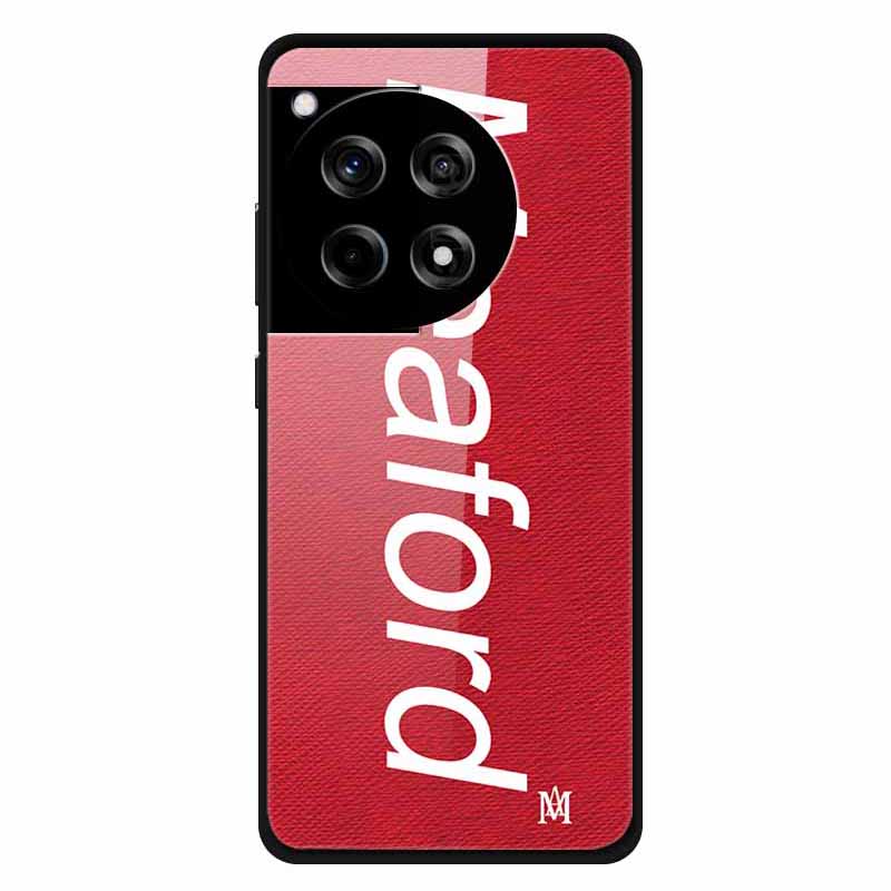 For OnePlus 12R 5G/Ace 3 5G Case Stylish Pattern PC+TPU+Tempered Glass Cell Phone Cover