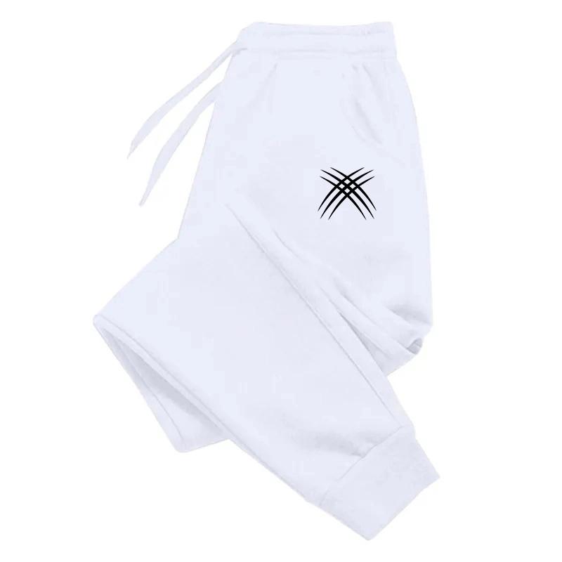 2025 Men Paw Print Casual Loose Fashion Sports Fitness Jogging Long Pants Spring Autumn Men Drawstring Fleece Sweatpants