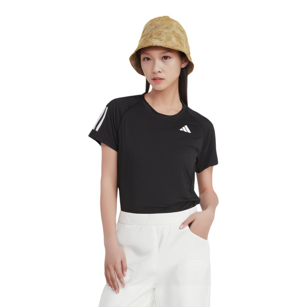 Adidas T Shirts Women's Black Crew Neck Moderate Straight Fit HS1450