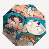 1ks Venkovní deštník s anime postavami - Automatické otevírání/zavírání, Přenosný 3dílný design, Železná konstrukce s 8 žebry - Perfektní dárek pro fanoušky, Cestování