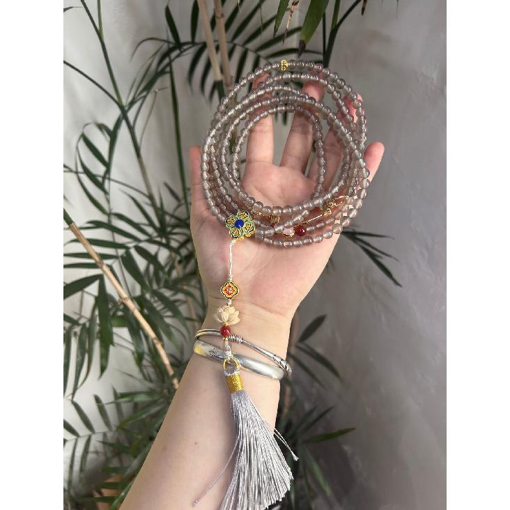 Original Handmade Long Crossbody Phone Chain with Glass Beads and Tassels In a New Chinese Style