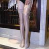 Shinny Women Sexy Stockings 70D Oil Silicone Lace Stay Up Top Thigh High Leg For Womens Over The Knee Long Knit Socks 2Pairs