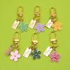 Colorful Flower Double-Sided Drip Oil Keychain Pendant
