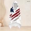 Women Plus Size Hooded Long Sleeve Printed High Low Top And Fitted Pants Two Piece Set