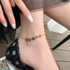 316L Stainless Steel Sweet Coin Bells Pendant Charm Chain Anklets For Women Fashion Trend Fine  Party Gifts