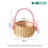 Willow Woven Princess Handbag: Floral Basket, Wedding Gift, and Pastoral Flower Arrangement Souvenir