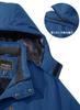 TACAVSEN Outdoor Waterproof Work Brushed Mountain Winter Cowboy Blue M Jacket, Men's, Hooded, Plain, Jacket, Windproof, Stylish, Wear, Outerwear,
