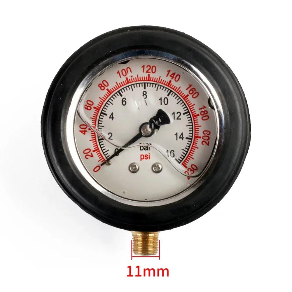 0-220psi Auto Car Tire Air Pressure Gauge Tire Repair Tool For Car Inflator Pump Thread Diameter 11mm 13mm For Measuring