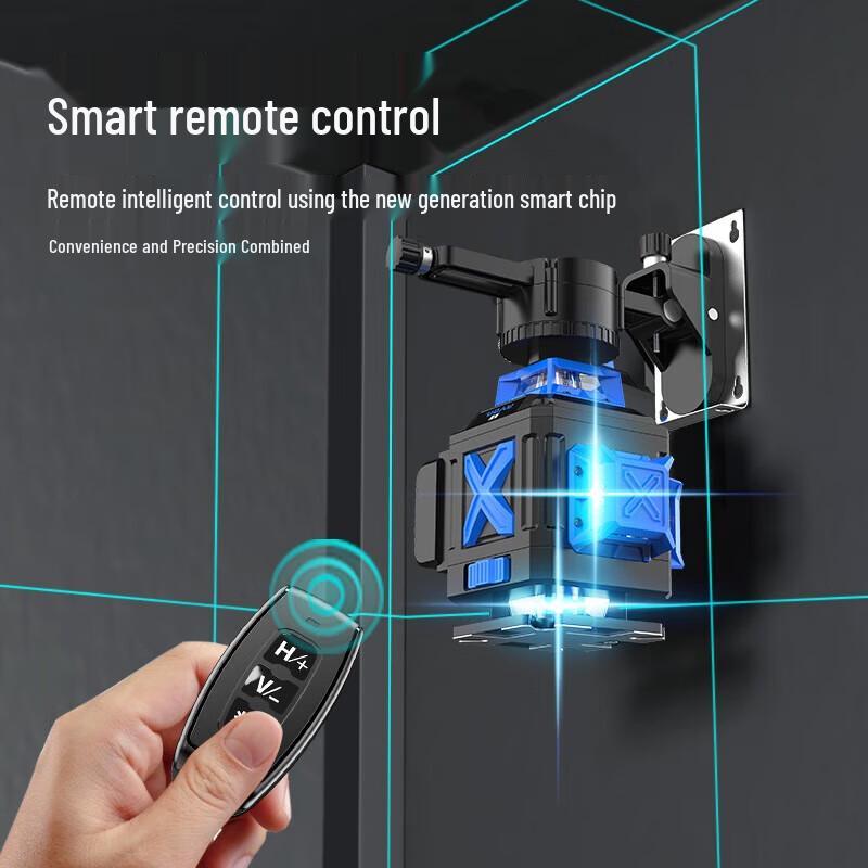 Yagu 8-Line Green Laser Level Kit with Dual Batteries & Wall Mount CN plug (adapter included)