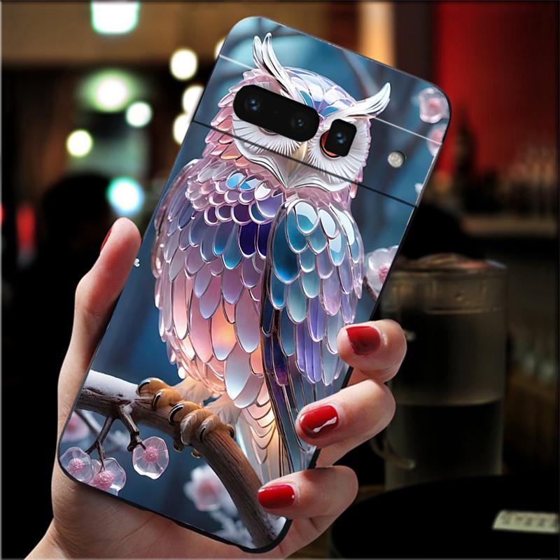 

Phone Case For Google Pixel 10 9 Pro XL 9A 8 7 6 Pro Pixel 8A 7A 6A Pixel 8 7 6 5 Cute Owl Cartoon Google Pixel 5